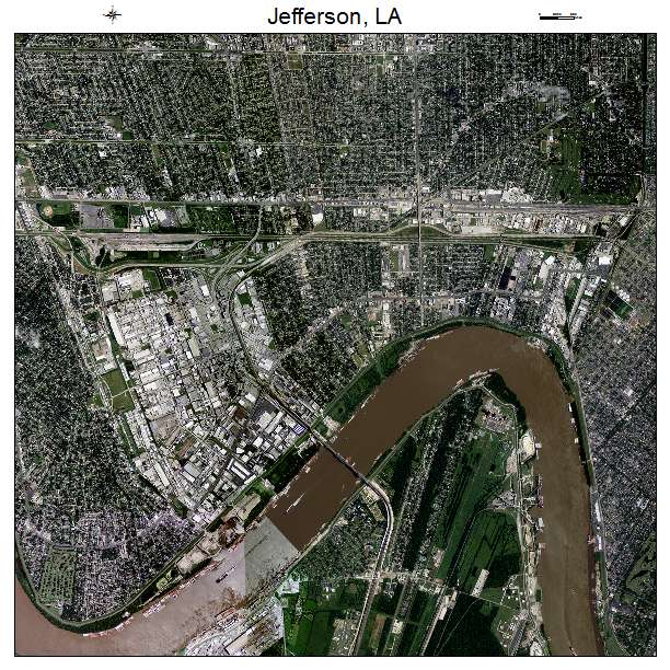 Jefferson, LA air photo map