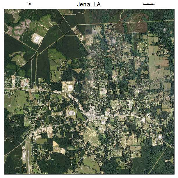 Jena, LA air photo map