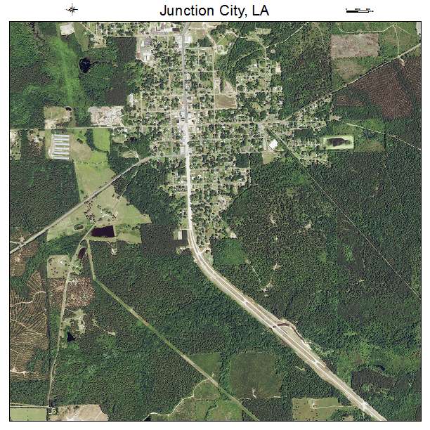 Junction City, LA air photo map