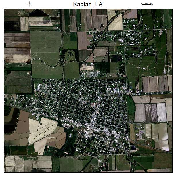 Kaplan, LA air photo map