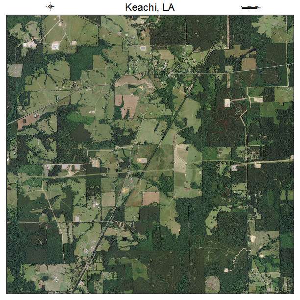 Keachi, LA air photo map