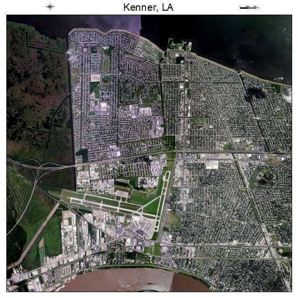 Kenner, LA air photo map