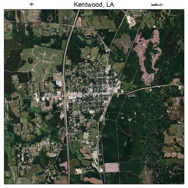Kentwood, LA air photo map