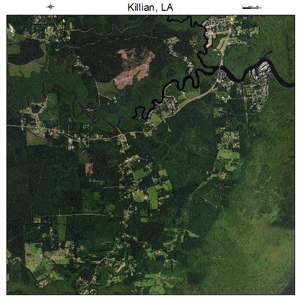 Killian, LA air photo map