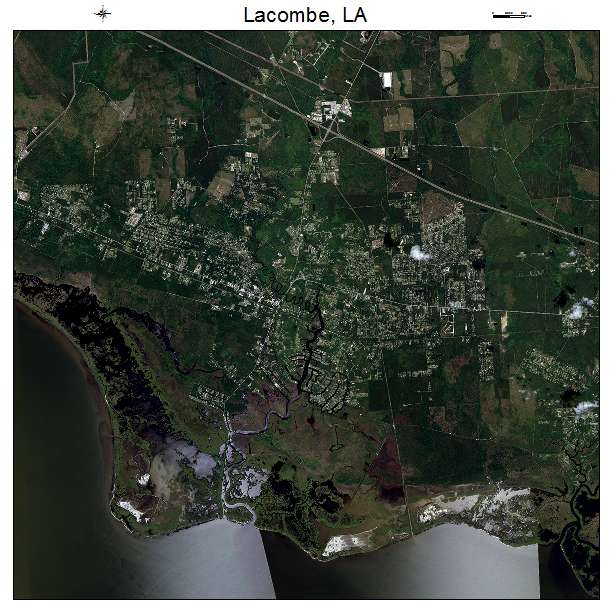 Lacombe, LA air photo map