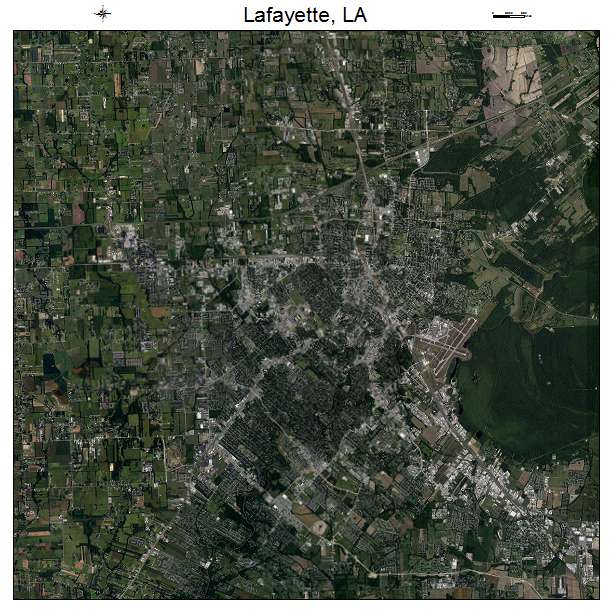 Lafayette, LA air photo map