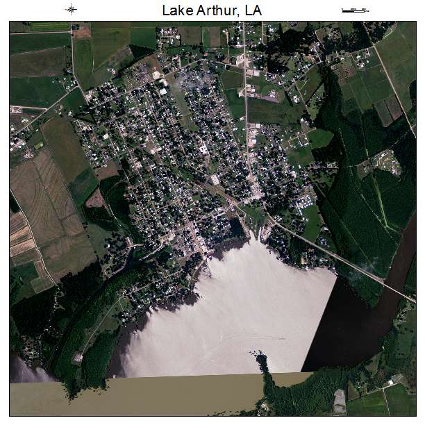 Lake Arthur, LA air photo map