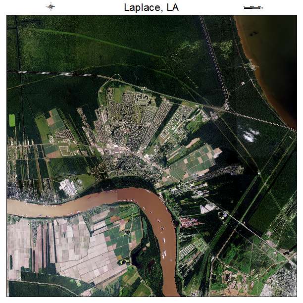 Laplace, LA air photo map