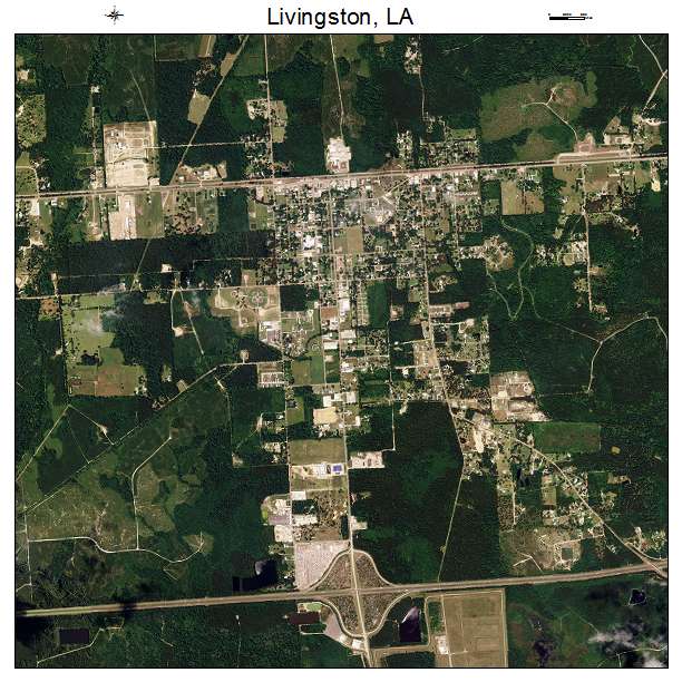 Livingston, LA air photo map