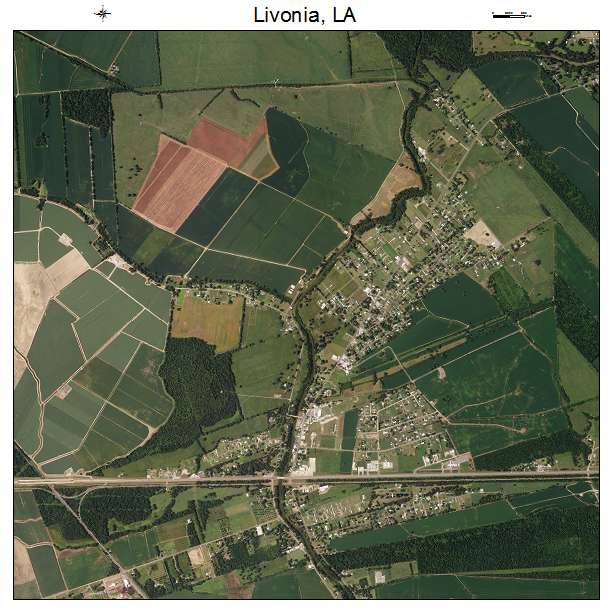 Livonia, LA air photo map