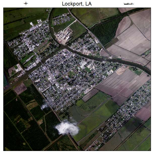 Lockport, LA air photo map