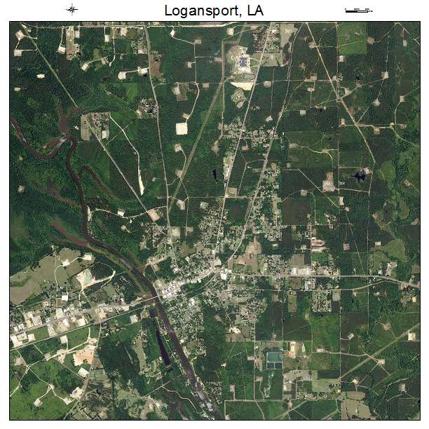 Logansport, LA air photo map