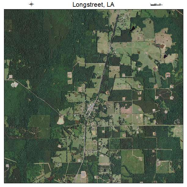 Longstreet, LA air photo map