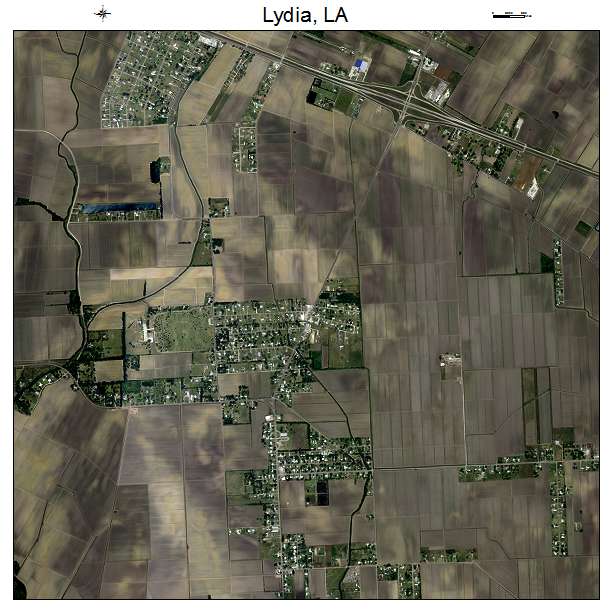 Lydia, LA air photo map