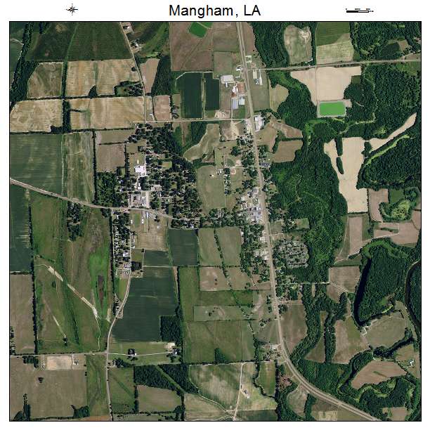 Mangham, LA air photo map