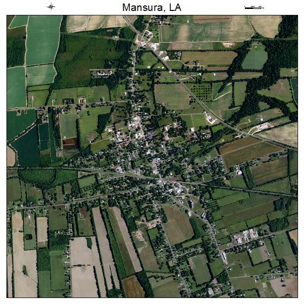 Mansura, LA air photo map