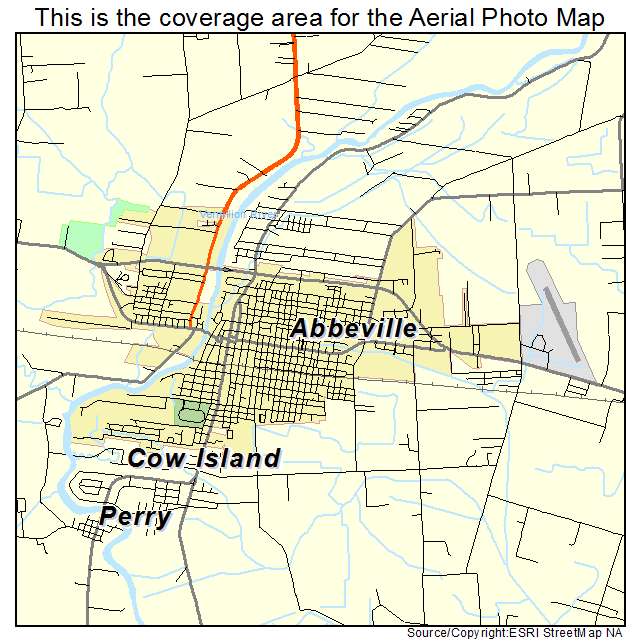 Abbeville, LA location map 
