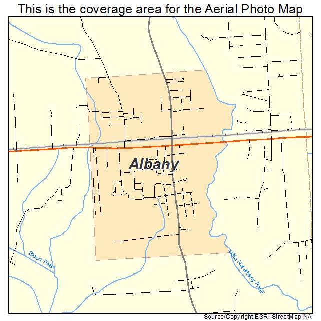 Albany, LA location map 
