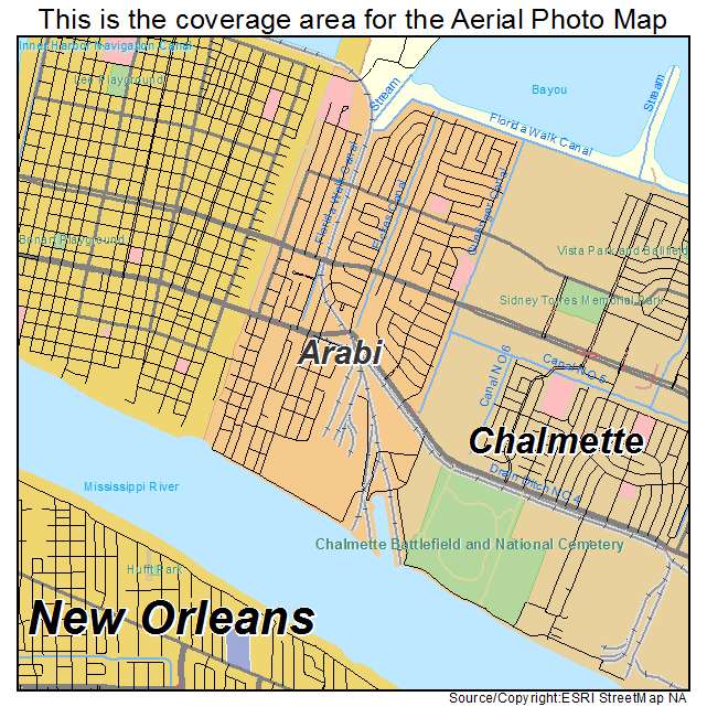 Arabi, LA location map 