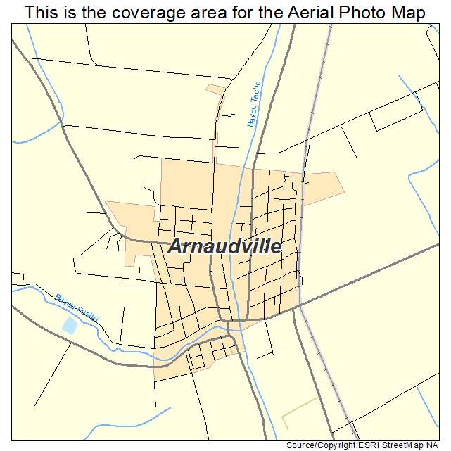 Arnaudville, LA location map 
