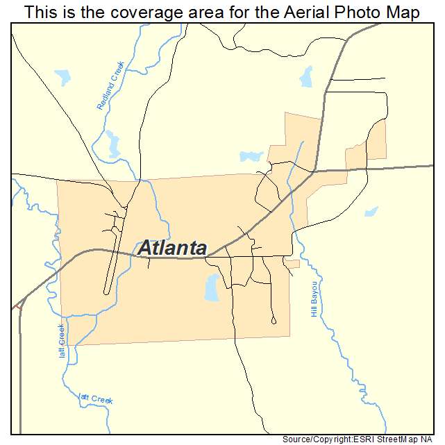 Atlanta, LA location map 