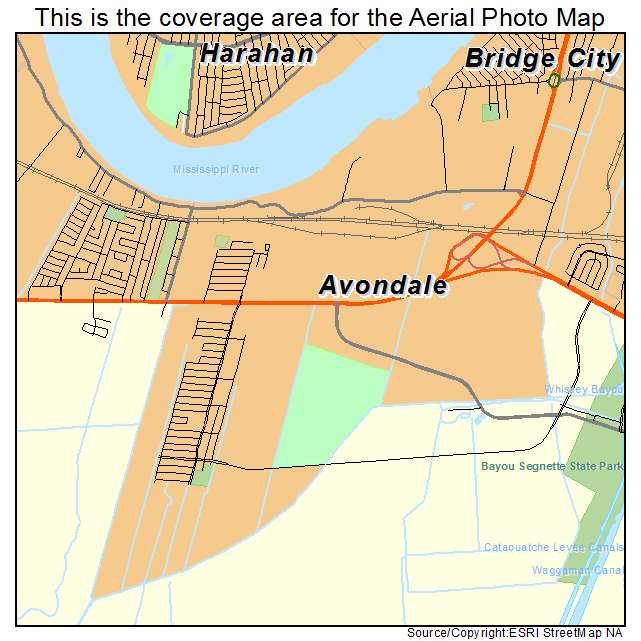 Avondale, LA location map 