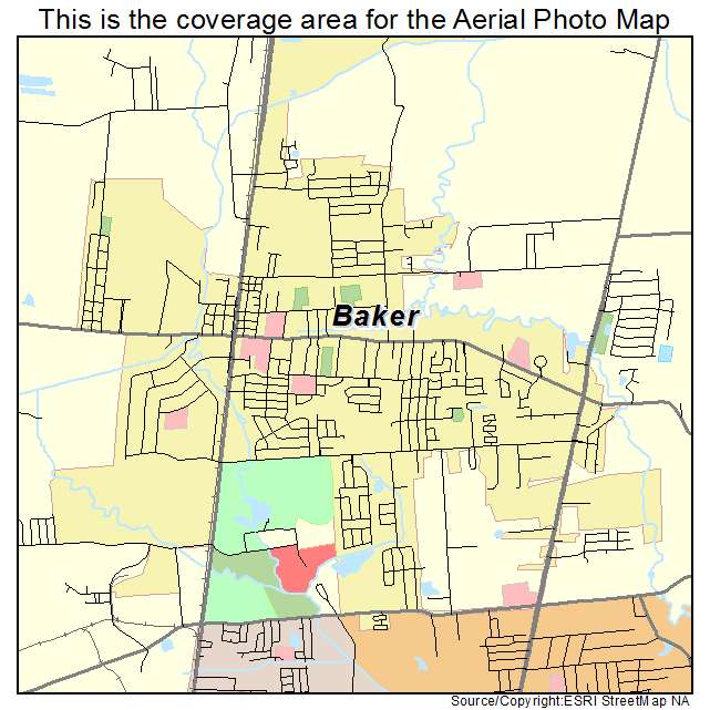 Baker, LA location map 