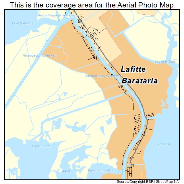 Barataria, LA location map 