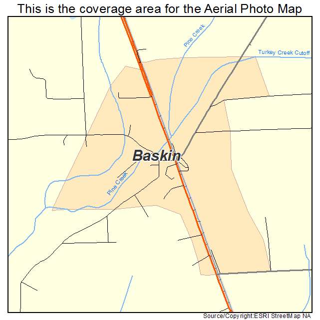 Baskin, LA location map 