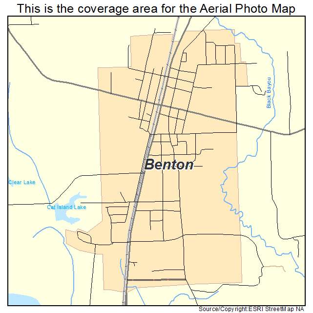 Benton, LA location map 