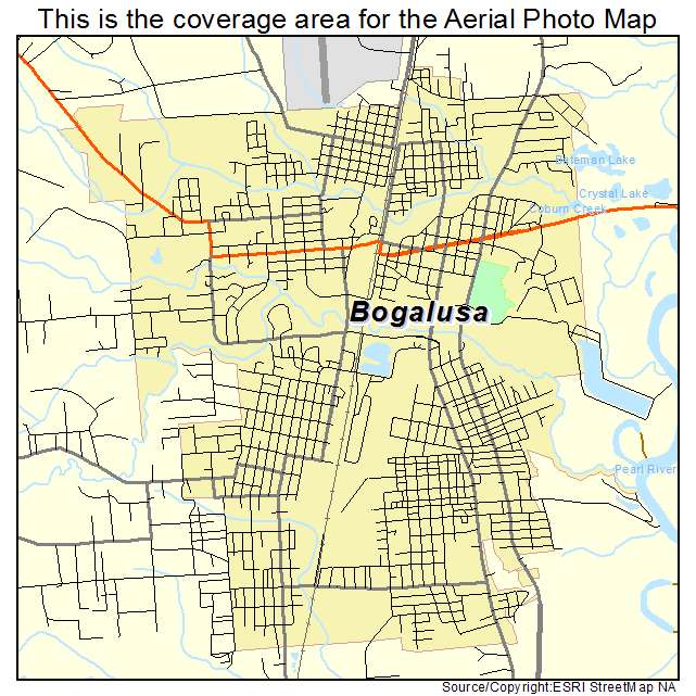 Bogalusa, LA location map 