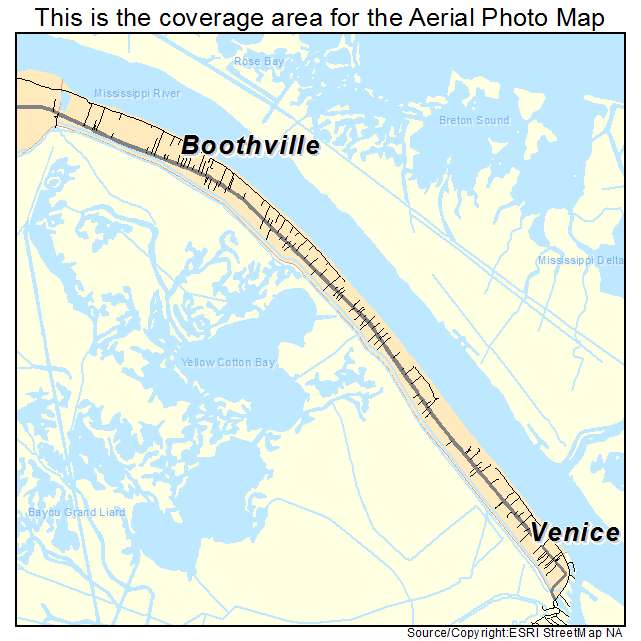 Boothville Venice, LA location map 