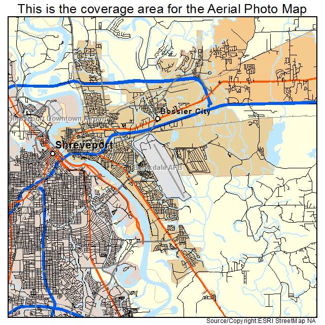 Bossier City, LA location map 