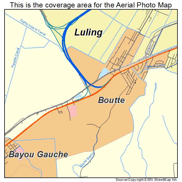 Boutte, LA location map 