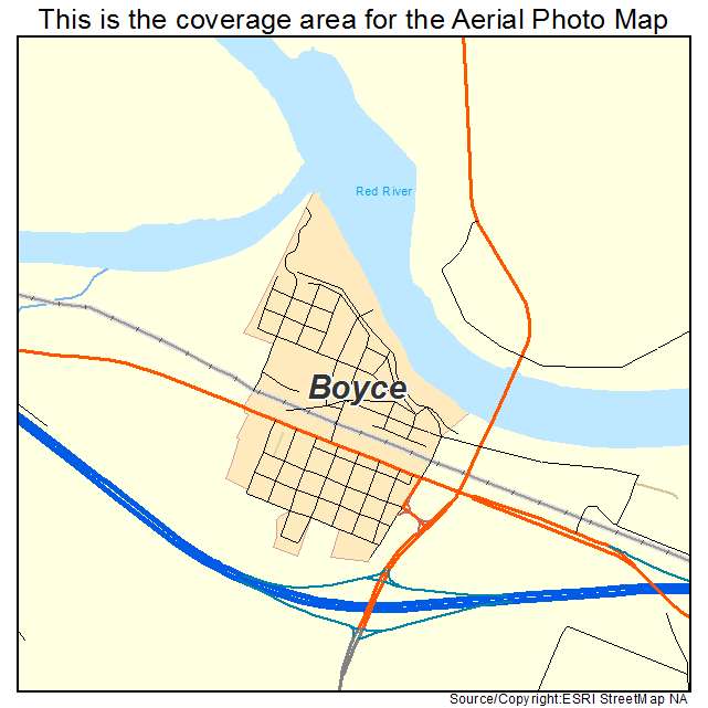 Boyce, LA location map 