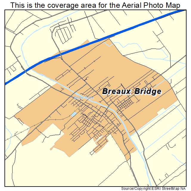 Breaux Bridge, LA location map 