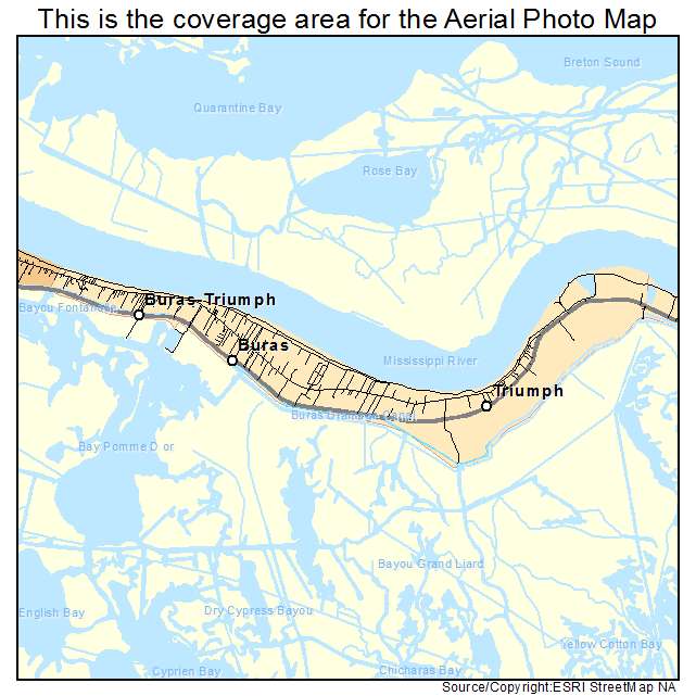 Buras Triumph, LA location map 