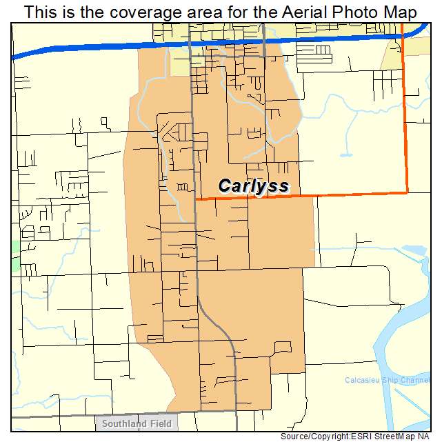 Carlyss, LA location map 