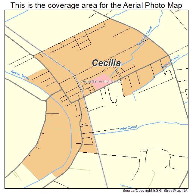 Cecilia, LA location map 