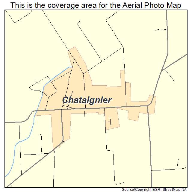 Chataignier, LA location map 