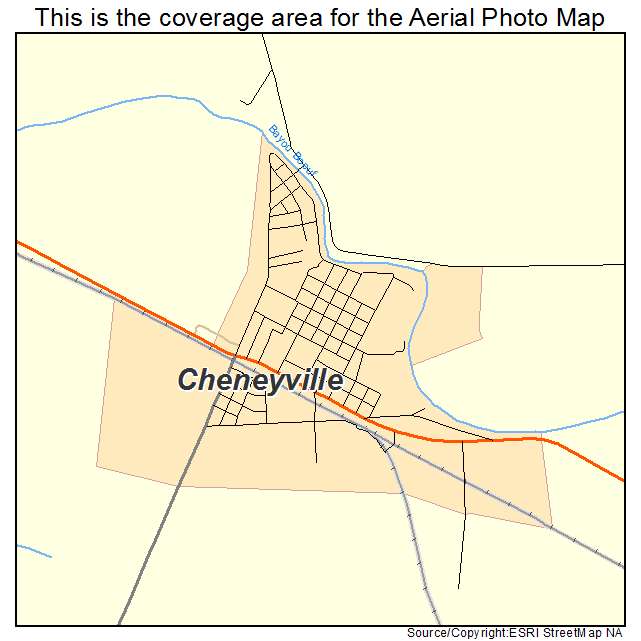 Cheneyville, LA location map 