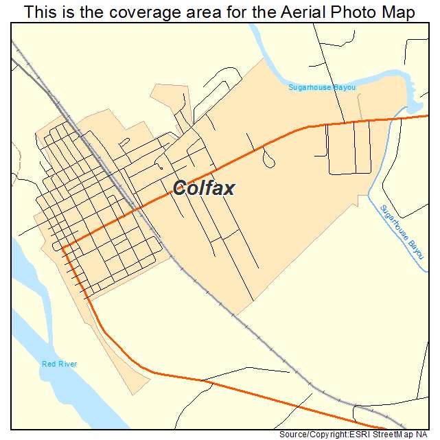 Colfax, LA location map 
