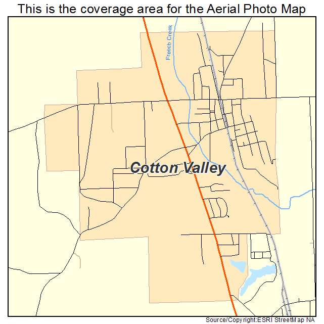Cotton Valley, LA location map 