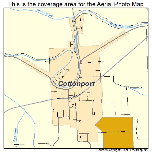 Cottonport, LA location map 