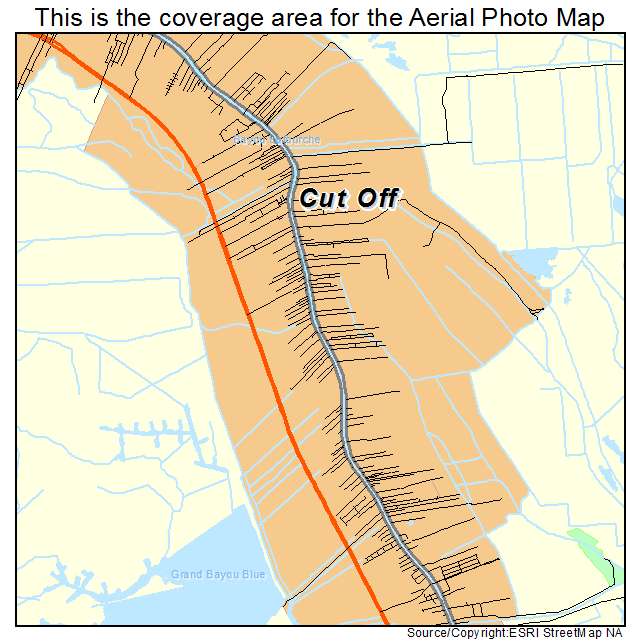 Cut Off, LA location map 