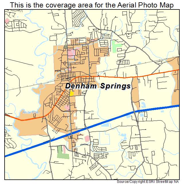 Denham Springs, LA location map 