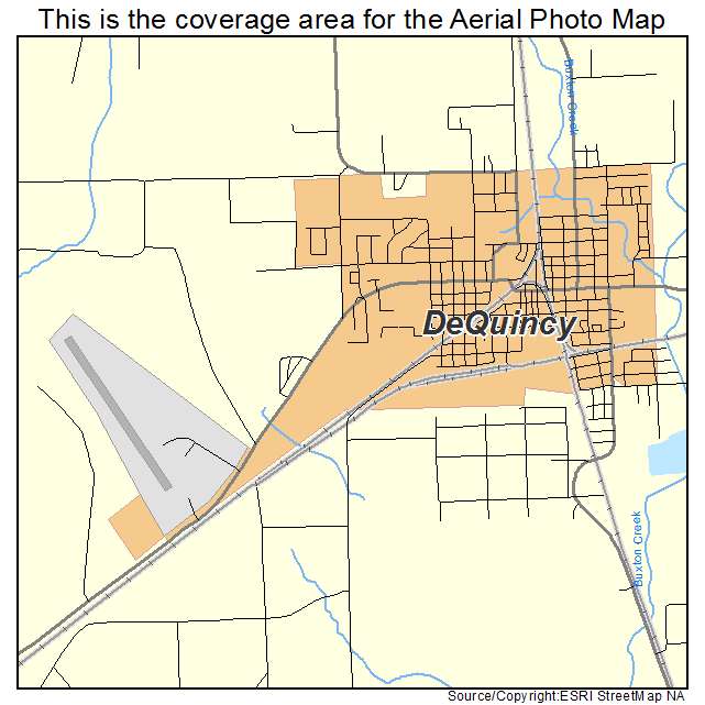 DeQuincy, LA location map 