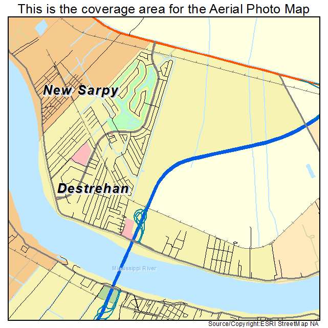 Destrehan, LA location map 