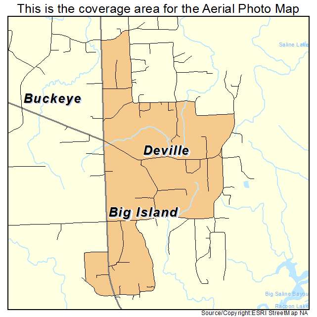 Deville, LA location map 