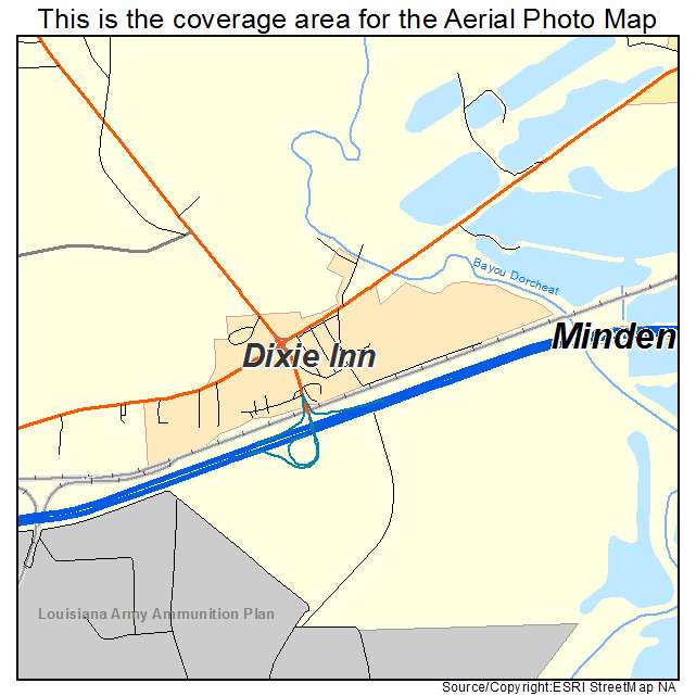 Dixie Inn, LA location map 